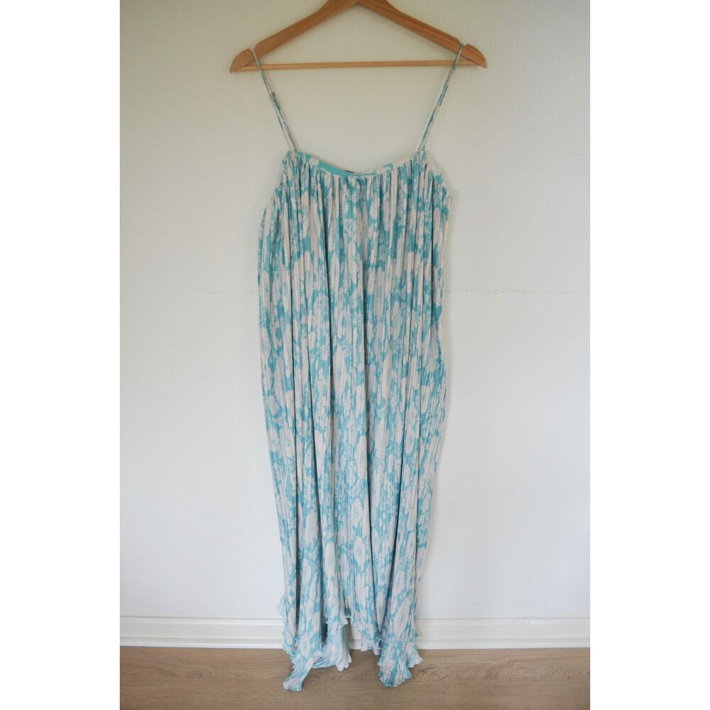 BHLDN Pleated Square Neck Pleated Strappy Maxi Dress - Picture 4 of 7